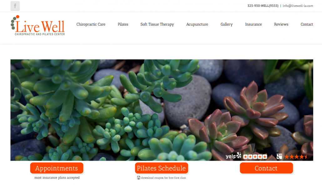 Live Well - Distraction Free Site Example